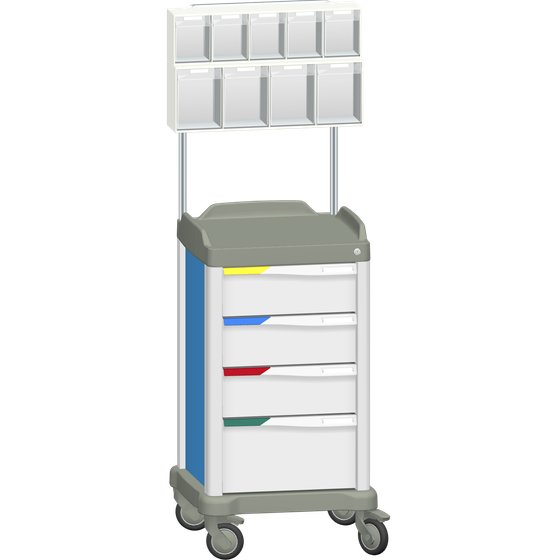 MUV-S4-G / MUV-S5-G Modular UNI Trolley with Storage Gallery