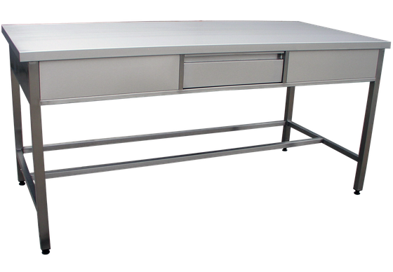 Set Preparation Table with Drawer / Set Preparation Table with Storage Gallery and Drawer