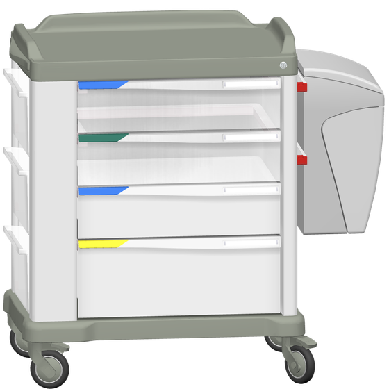 MUV-L Modular UNI Trolley with Transparent Drawers