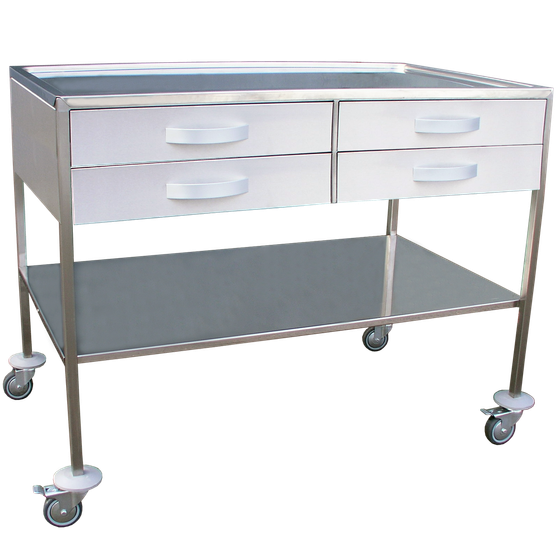 4SNNZ-1000 Stainless Steel Instrument Table with Four Drawers