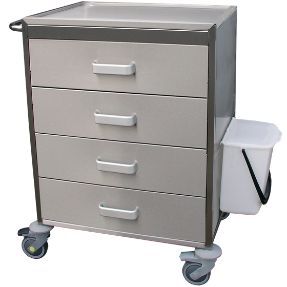 SNNZ-4-640M Stainless Steel Instrument Table with Four Drawers