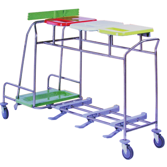 Stainless Steel Trolley for Soiled Laundry and Waste