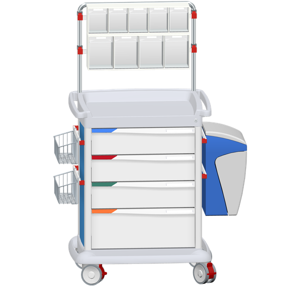 PRE9-L4-G Modular UNI Trolley with Storage Gallery