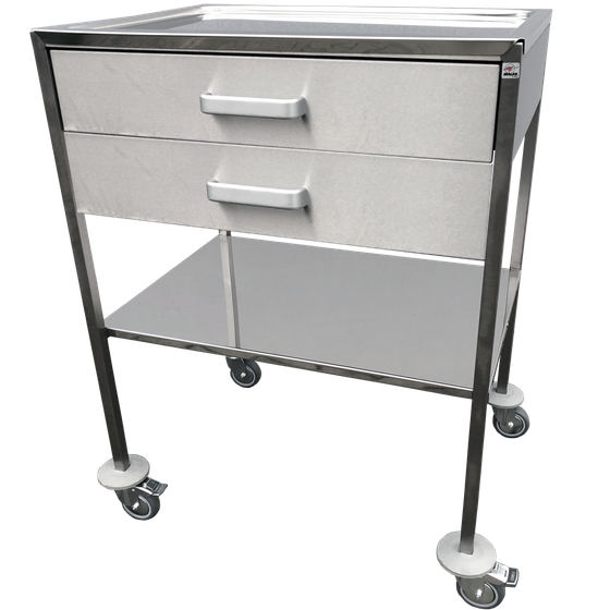 SNNZ-2-640 Stainless Steel Instrument Table with Two Drawers