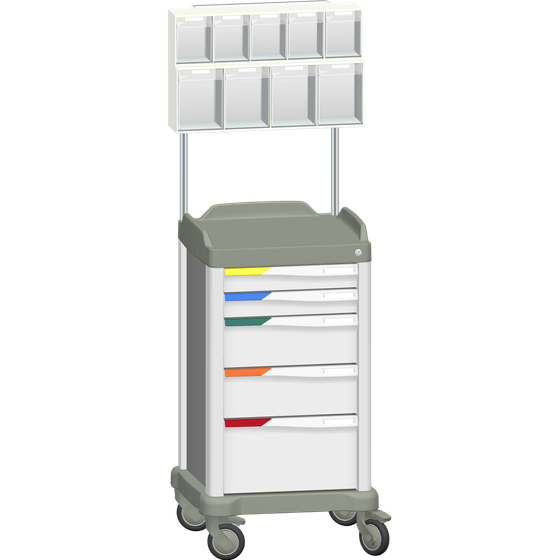 MUV-S4-G / MUV-S5-G Modular UNI Trolley with Storage Gallery