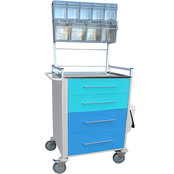 4SNLZ-640BG Instrument Table with Four Drawers and Storage Gallery